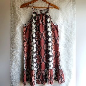 Tart Women’s Snake Print Spaghetti Straps Mini Dress,Size: S.